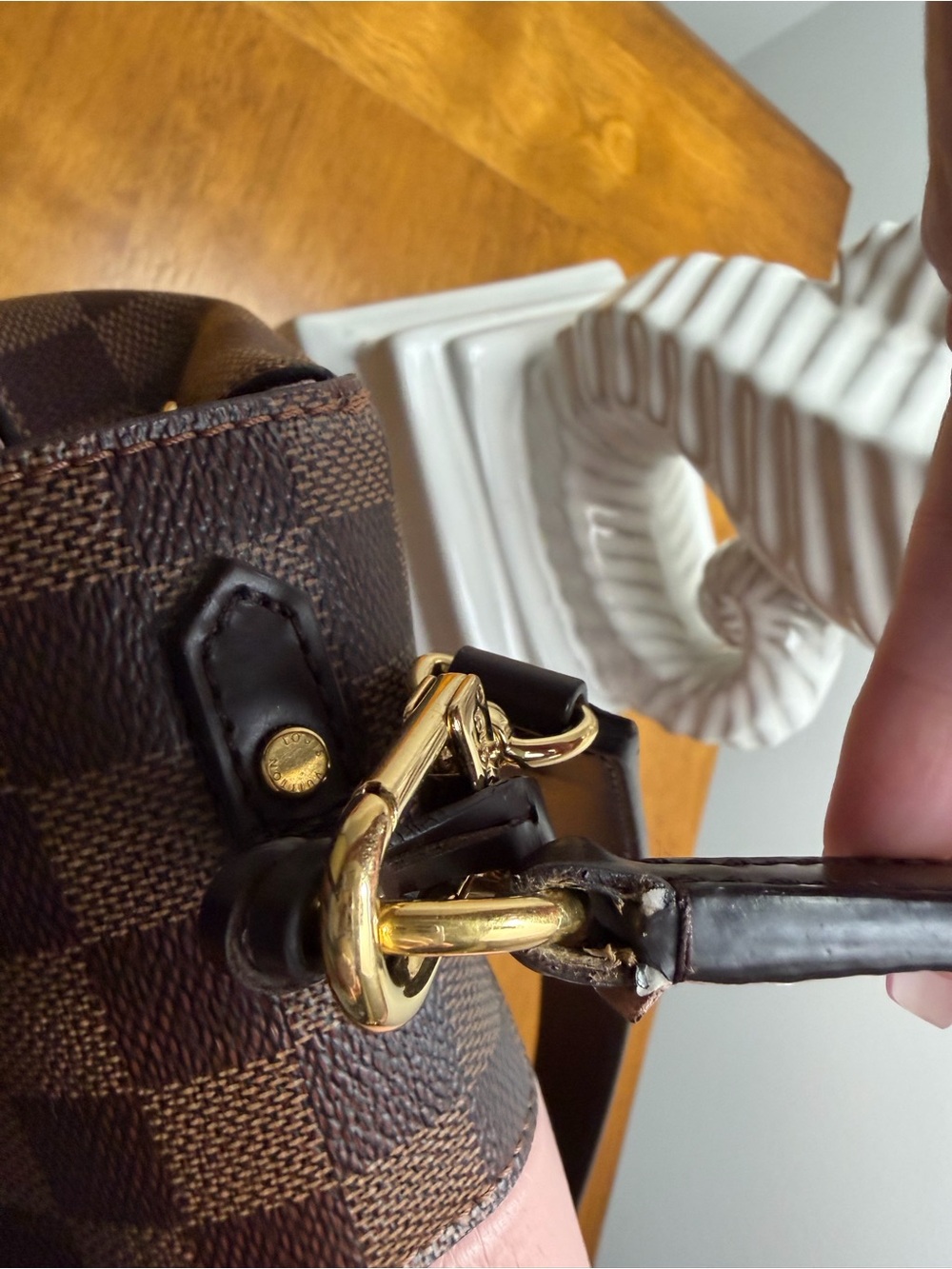 Louis Vuitton Damier Bond Street Bag with Pink Leather Accent - Picture 6 of 16